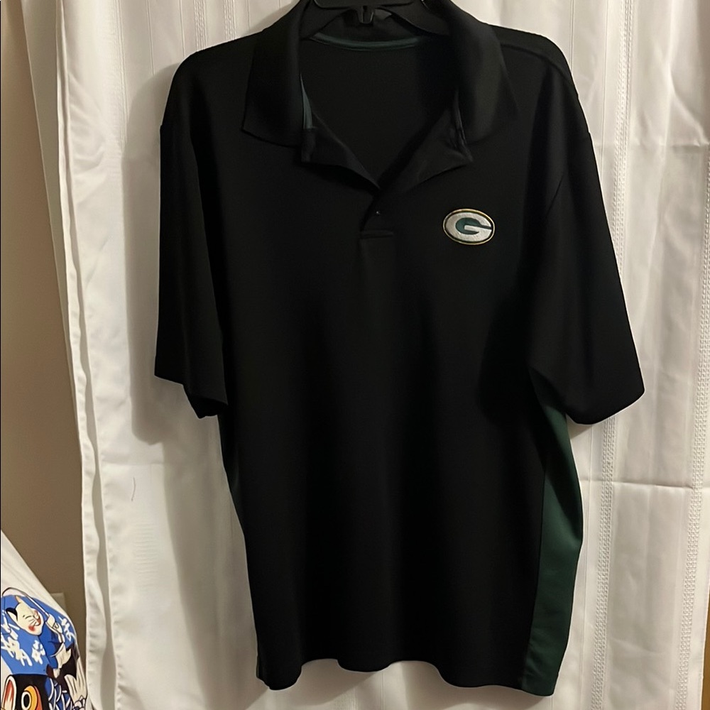 Green Bay packers Green and Black Polo Shirts Casual Collection XL